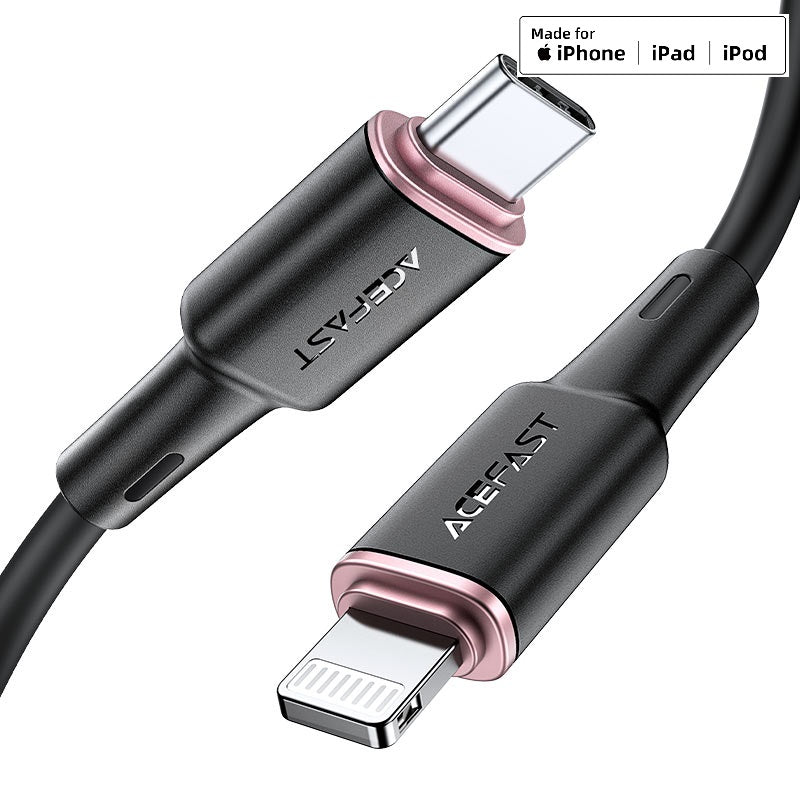 ACEFAST C2-01 USB-C to Lightning zinc alloy silicone charging data cable