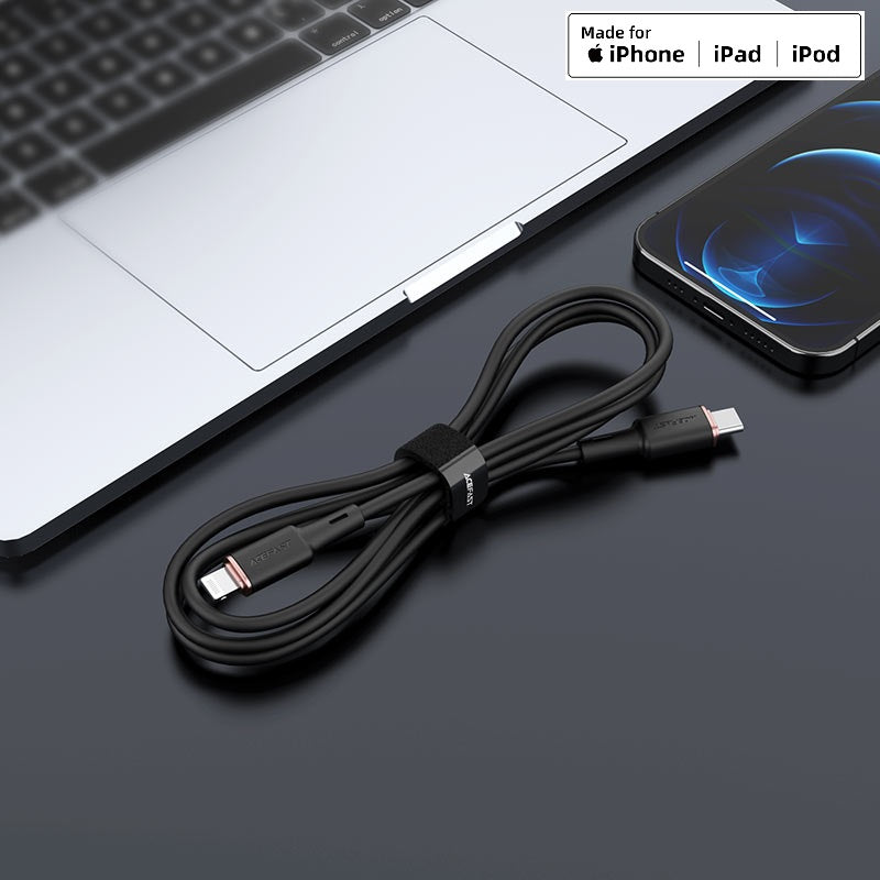 ACEFAST C2-01 USB-C to Lightning zinc alloy silicone charging data cable