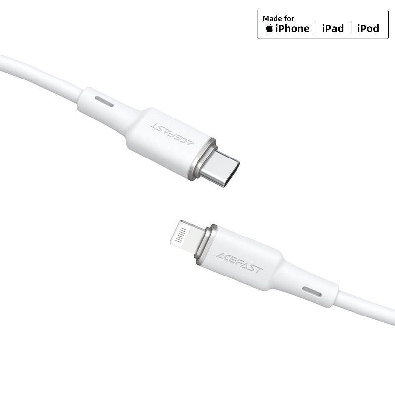 ACEFAST C2-01 USB-C to Lightning zinc alloy silicone charging data cable