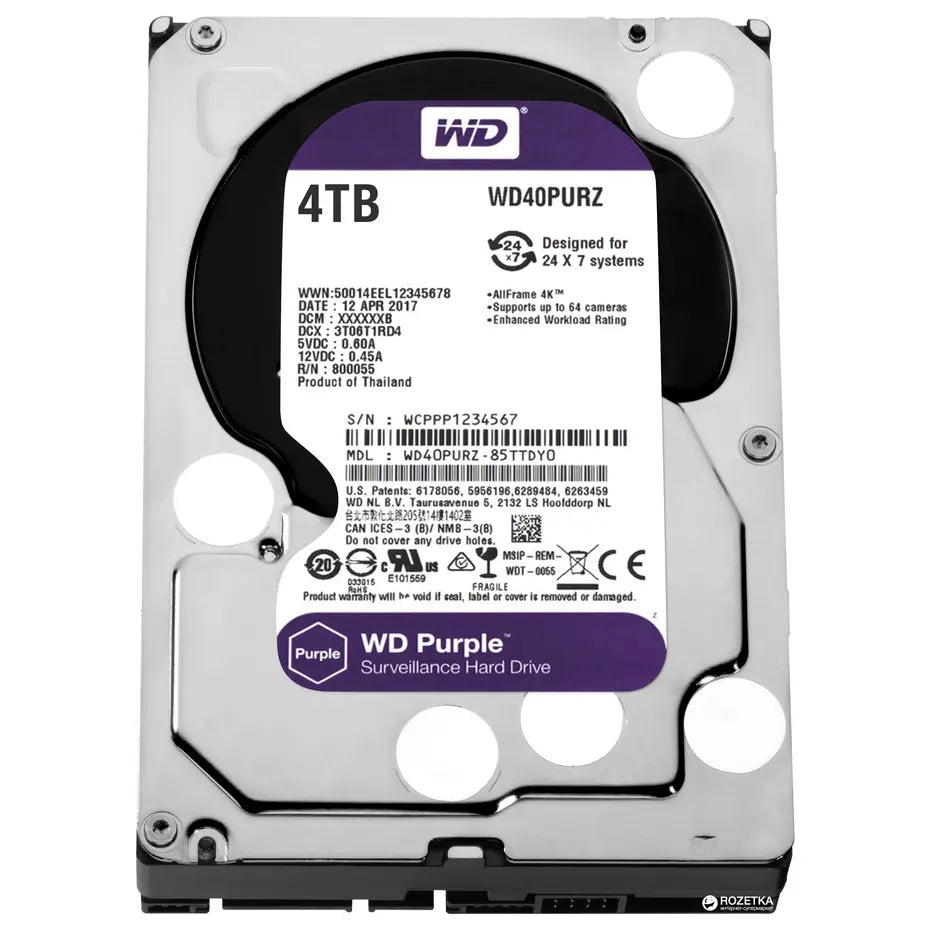 HDD 4Tb WD40PURX