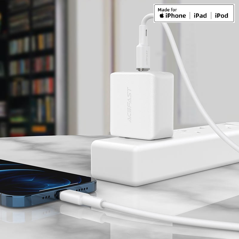 ACEFAST C2-01 USB-C to Lightning zinc alloy silicone charging data cable