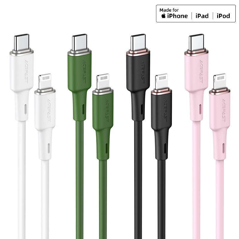 ACEFAST C2-01 USB-C to Lightning zinc alloy silicone charging data cable