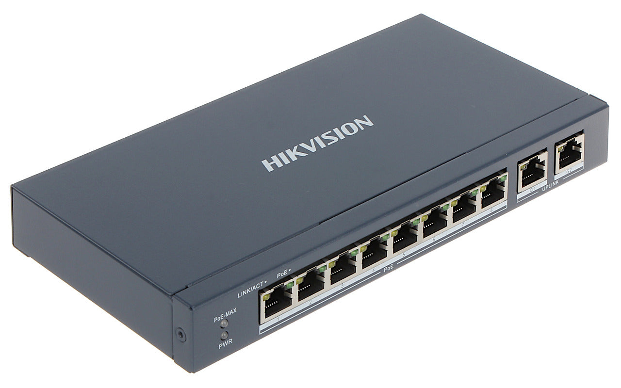 SWITCH POE DS-3E0310P-E/M ( 8 POE + 2UPLINK)