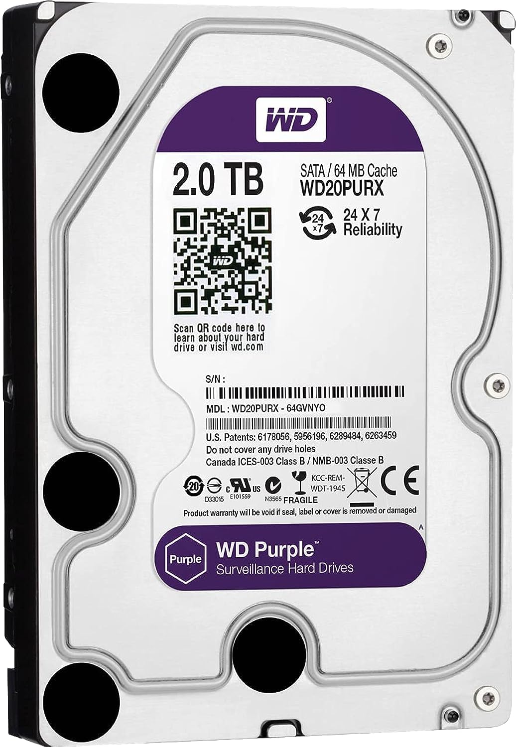 HDD 2Tb WD20PURX