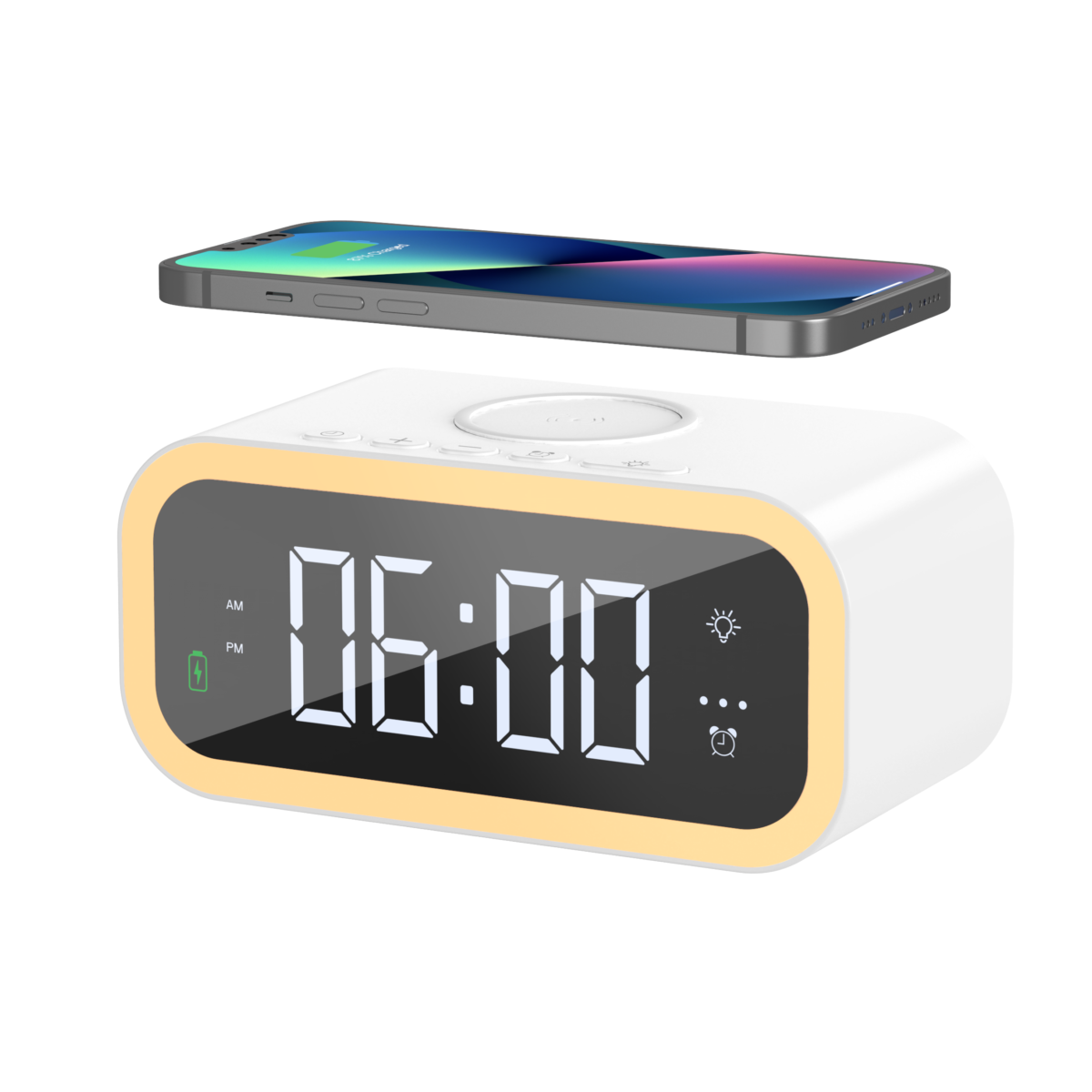 Wiwu Wi-W015 2 in 1 wireless charger& alarm