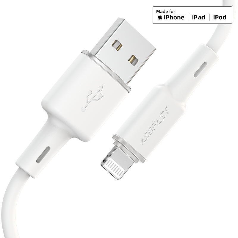 ACEFAST C2-02 USB-A to Lightning zinc alloy silicone charging data cable