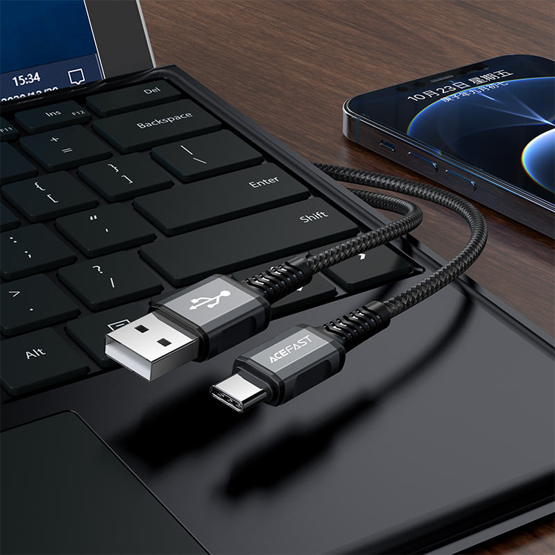 ACEFAST C1-04 USB-A to USB-C aluminum alloy charging data cable