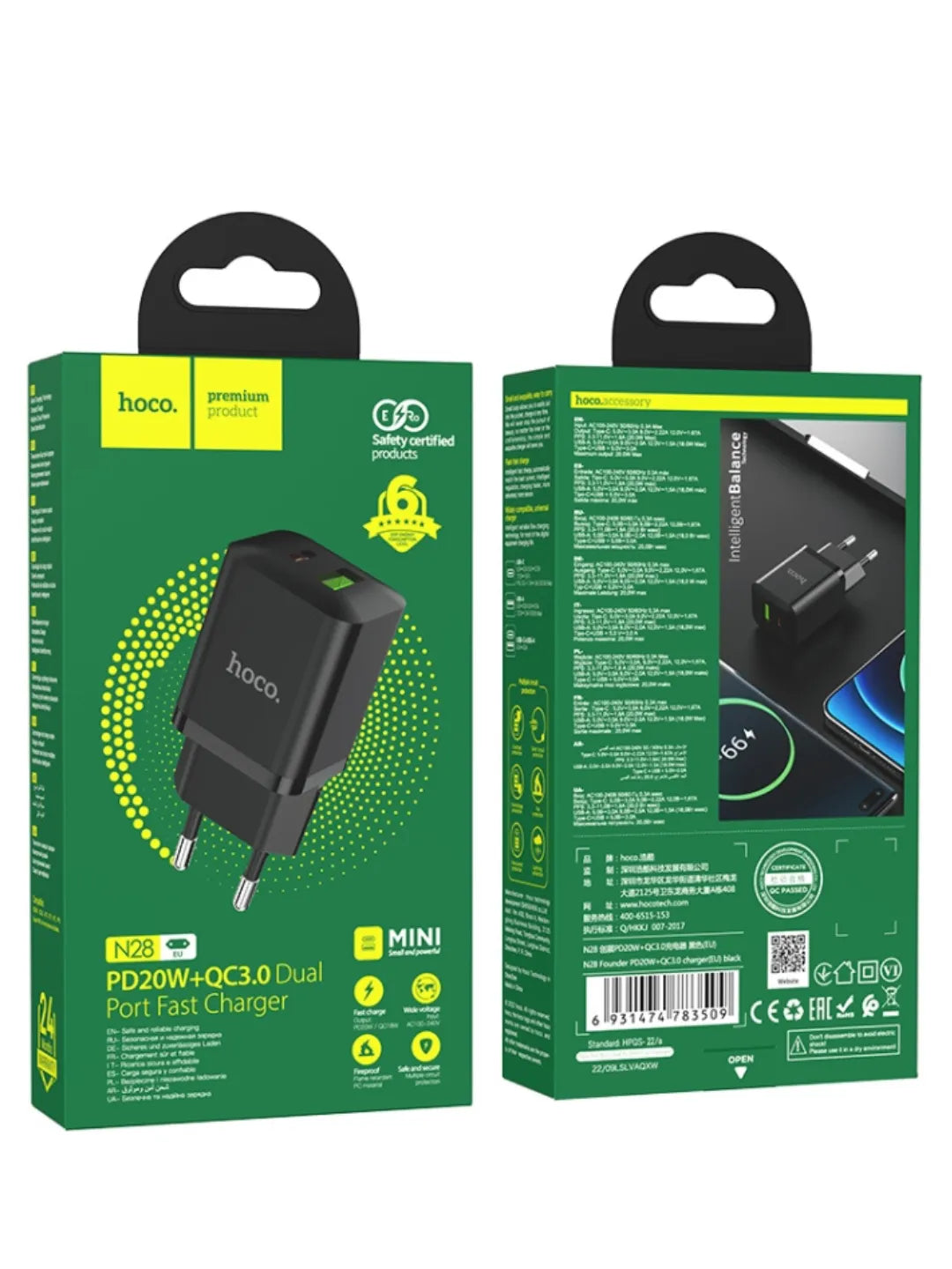 HOCO N28 Founder PD20W+QC3.0 charger(EU)