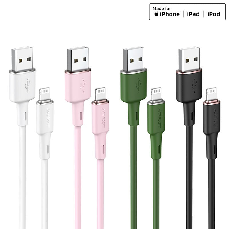 ACEFAST C2-02 USB-A to Lightning zinc alloy silicone charging data cable