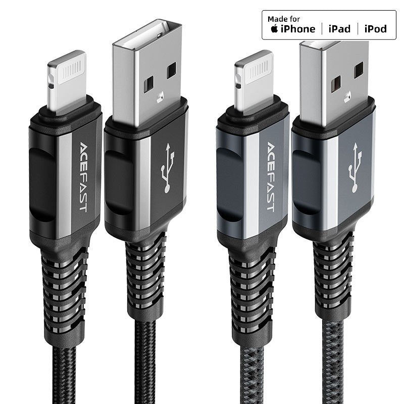 ACEFAST C1-02 USB-A to Lightning aluminum alloy charging data cable