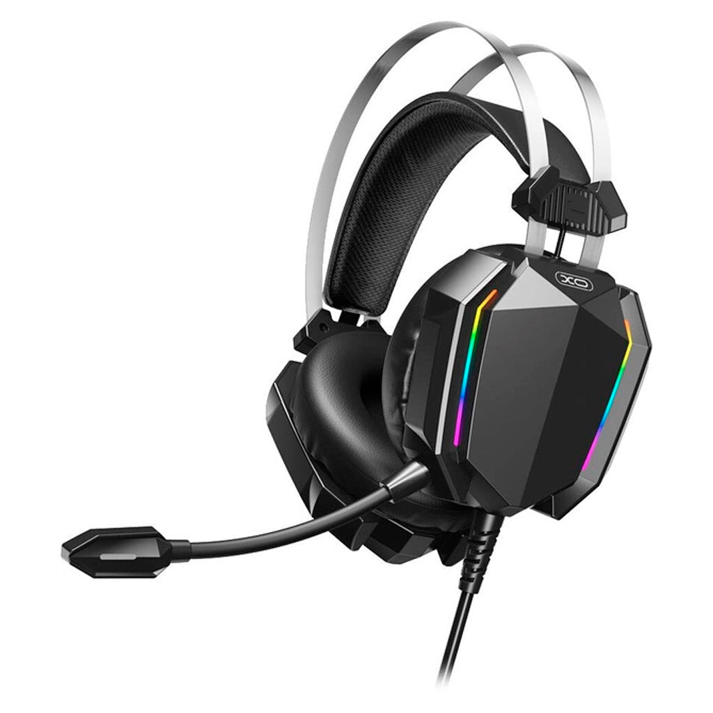 XO GE-07 Static RGB Long mic Gaming Headphones USB+Dual 3.5mm