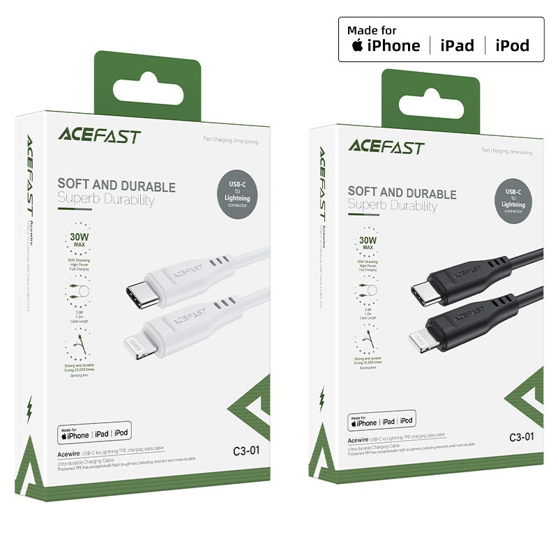 ACEFAST C3-01 USB-C to Lightning TPE charging data cable